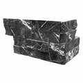 Msi Marquina Nero Spltface Ledger Panel SAMPLE Corner Marble Wall Tile ZOR-PNL-0039-SAM